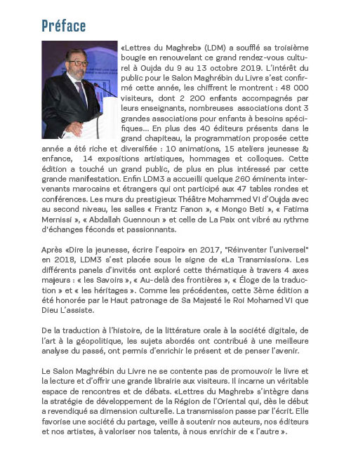 Sommaire de Livre des actes du Salon Maghrébin du Livre 2019 – VF