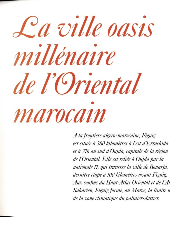 Sommaire de Figuig la ville oasis du Maroc oriental