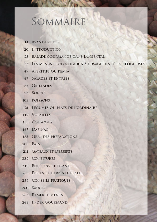 Sommaire de L’Oriental marocain : Des siècles d’art culinaire juif