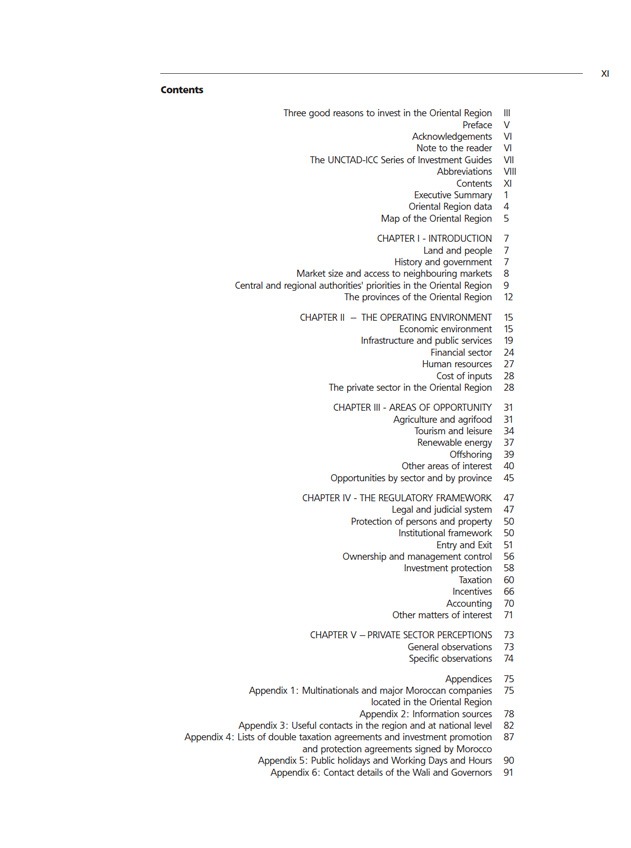 Sommaire de Investment Guide Oriental (Version Anglaise)