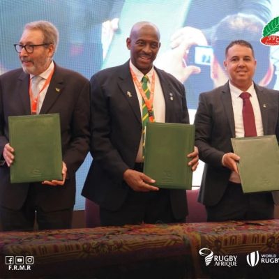 Lettre sympathique de remerciements du Président de Rugby Africa à Monsieur Mohamed Mbarki, Directeur Général de l’Agence de l’Oriental